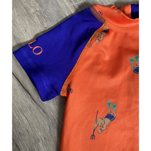 Polo Ralph Lauren Baby Boy Polo Bear Rash Guard/ Swim Gear 9-12 Months - Picture 4 of 8